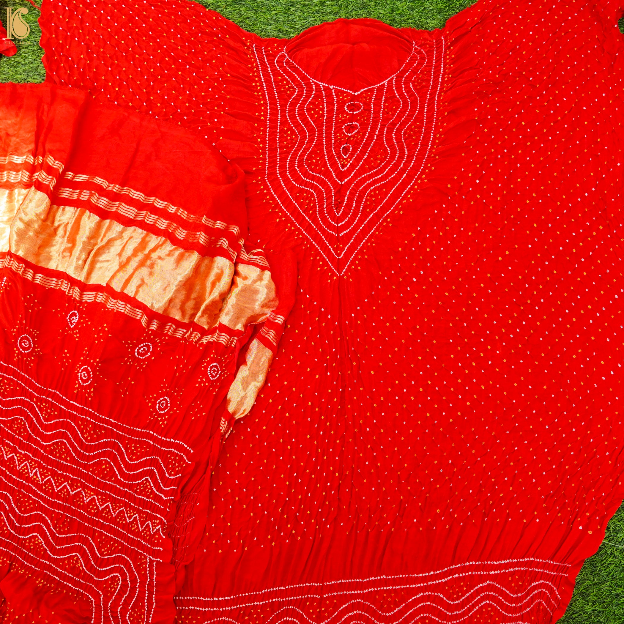 Handcrafted Bandhani, Bandhej Dress Material Online - SSethnics - SSEthnics